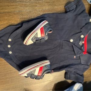 Tommy Hilfiger Onesie with matching shoes size 4C